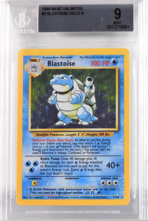 1999 Pokemon Base Unlimited Blastoise BGS 9 (1 of 2)