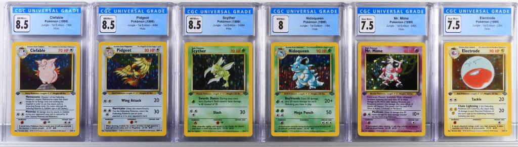 6PC 1999 Pokemon Jungle 1st Ed. CGC Holo Group (1 of 2)