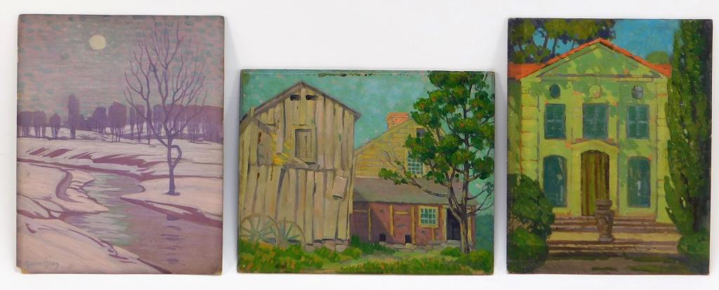 3PC Gene Miles Impressionist Paintings (1 of 8)
