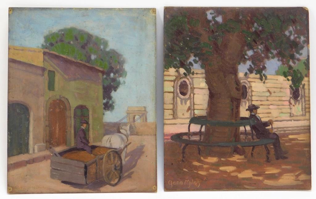 2PC Gene Miles Impressionist Figure Paintings (1 of 6)