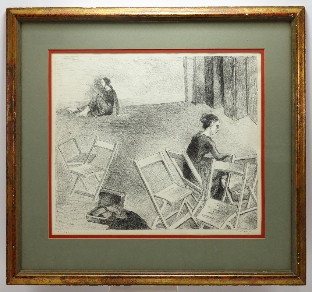 Moses Soyer Resting Dancers Drypoint Etching (1 of 7)