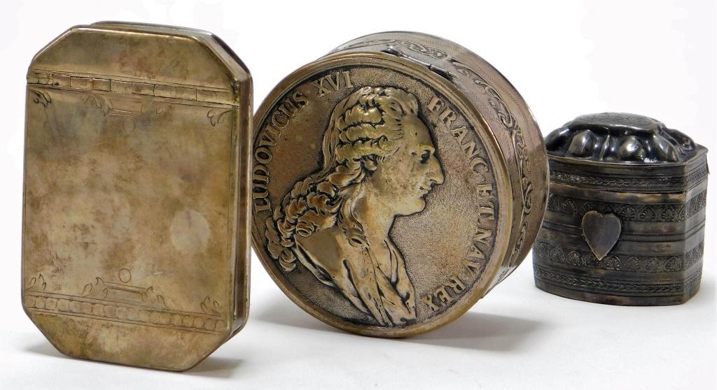 3PC European Silver & Silver Plate Boxes (1 of 7)