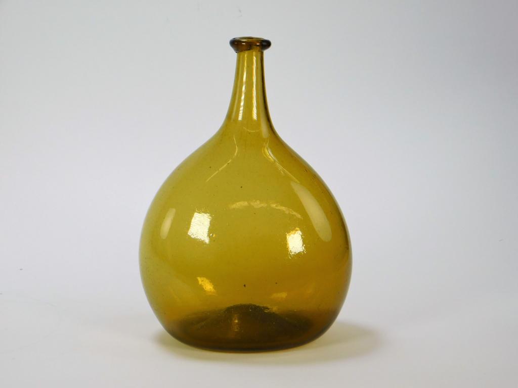 Amber Blown Glass Bottle (1 of 5)