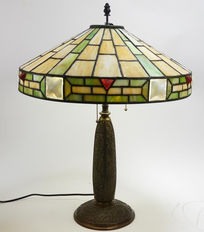 Wilkinson Chunk Jewel Slag Glass Table Lamp (1 of 9)