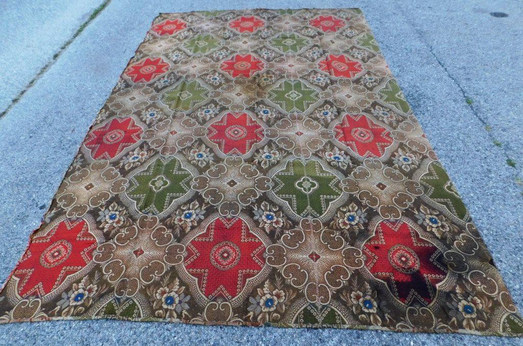 English Jacquard Geometric Rug (1 of 5)