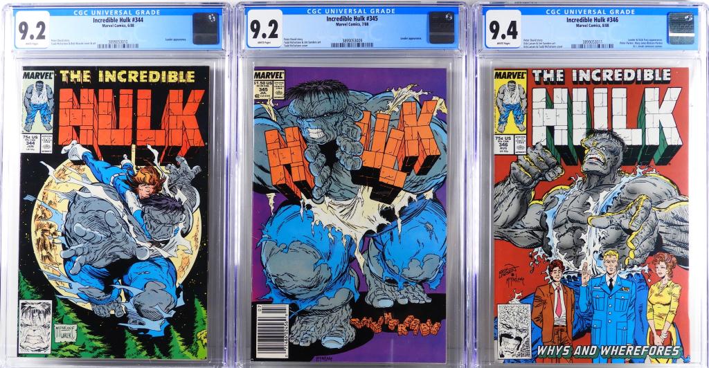 Marvel Comics Incredible Hulk #344-346 CGC 9.2 9.4 (1 of 2)