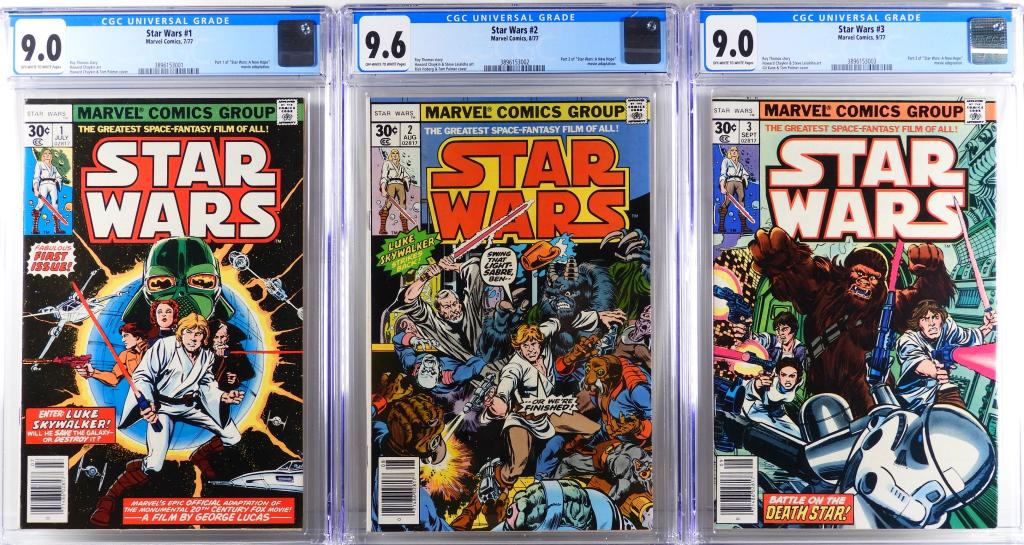 Marvel Comics Star Wars #1-#3 CGC 9.0 9.6 (1 of 2)