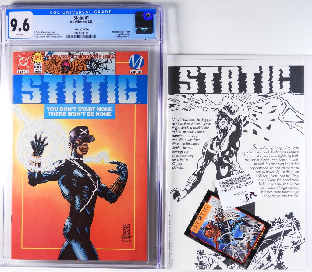 DC Milestone Comics Static #1 CGC 9.6 Collector's (1 of 2)