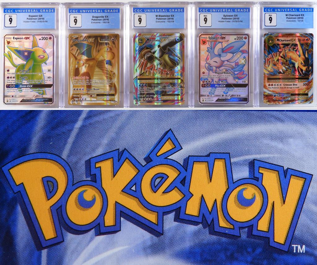 5PC Pokemon EX GX Holo CGC 9 Trading Card Group (1 of 2)