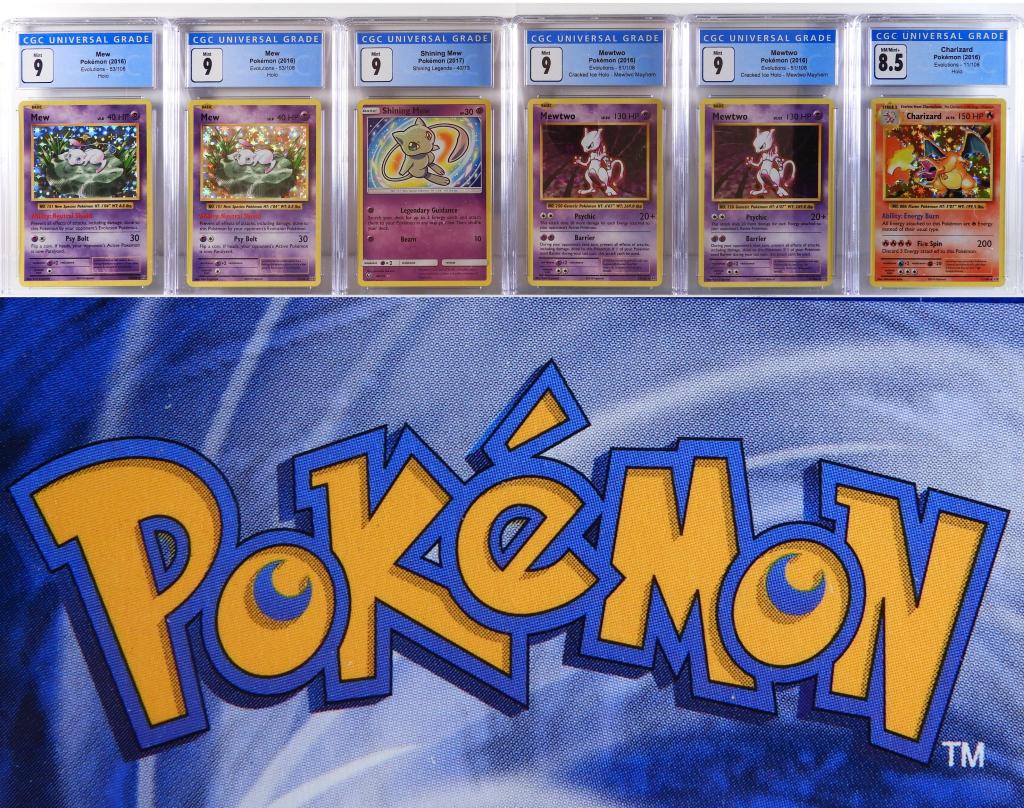 6PC Pokemon Evolutions Charizard Mew Mewtwo CGC (1 of 2)