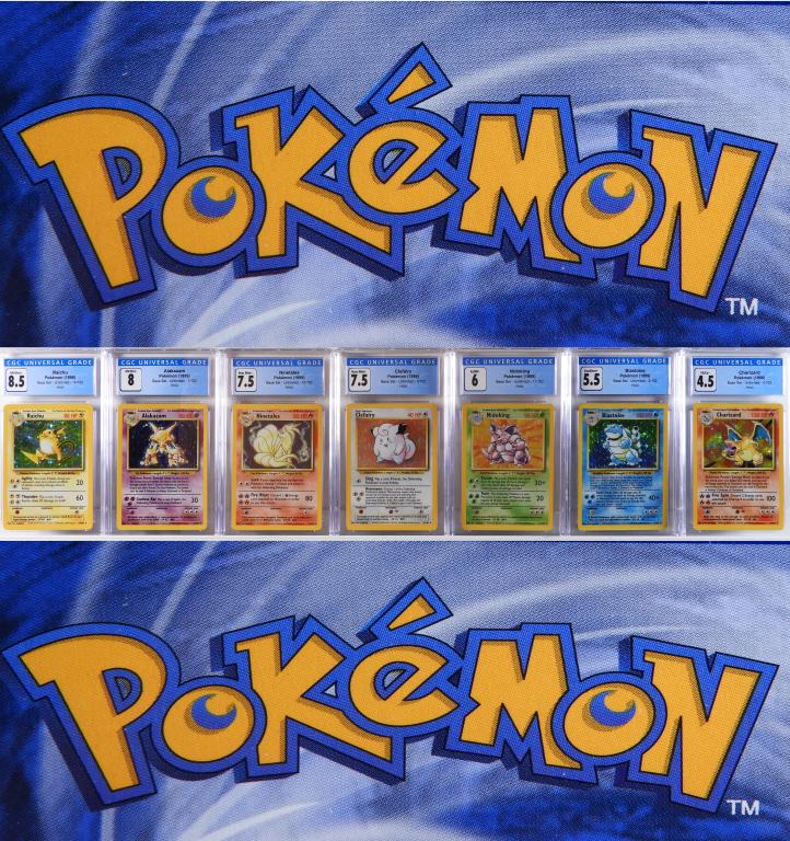 7PC 1999 Pokemon Base Unl. Holo CGC Card Group (1 of 2)