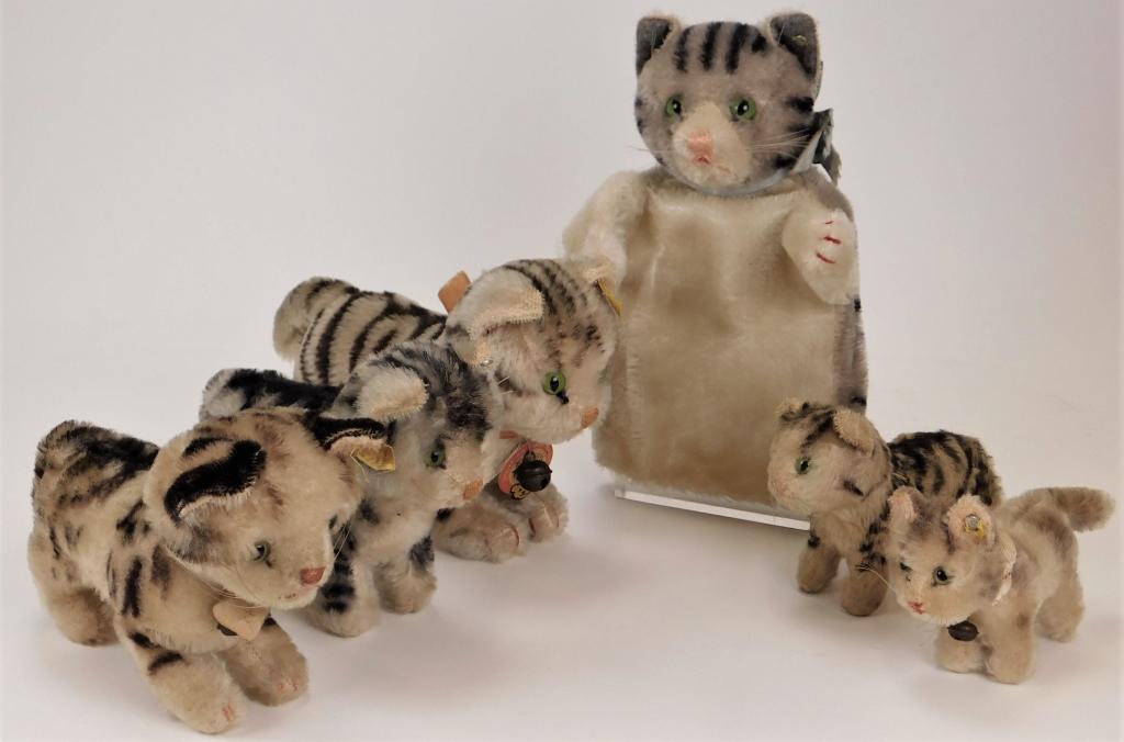 6PC Vintage Steiff Mohair Tabby Collection (1 of 7)