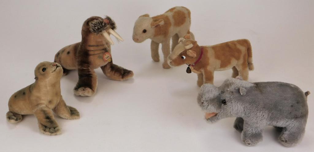 5PC Steiff Assorted Animal Toy Group (1 of 8)