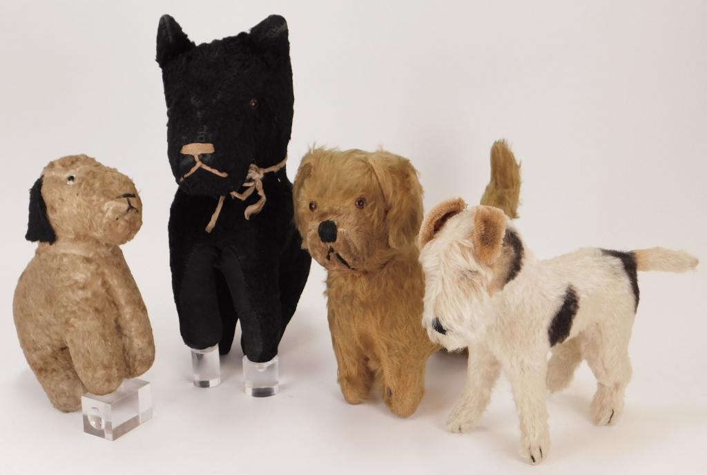 4PC Steiff & Vintage Mohair Dog Collection (1 of 10)