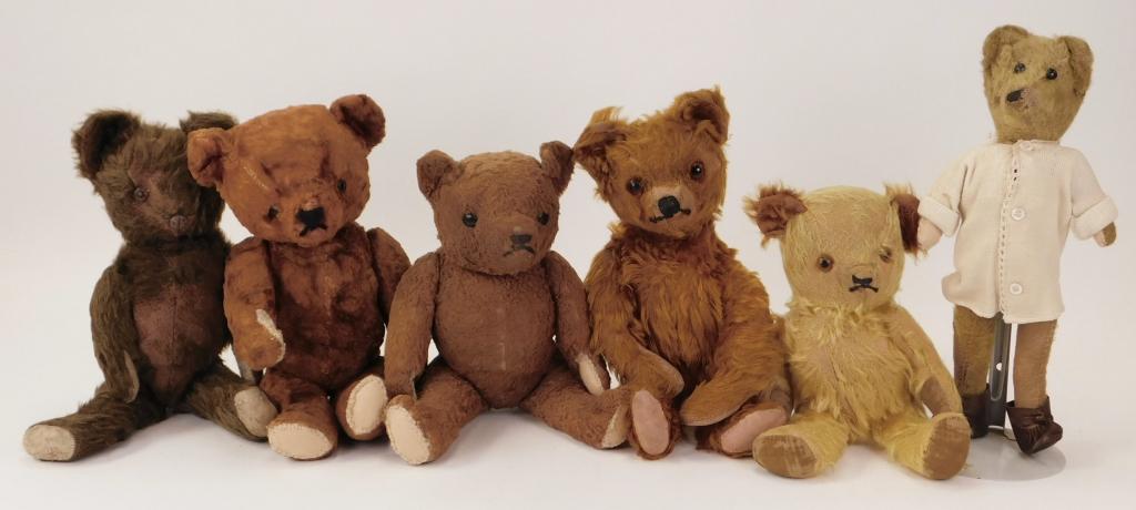6PC Antique Teddy Bear Collection (1 of 5)