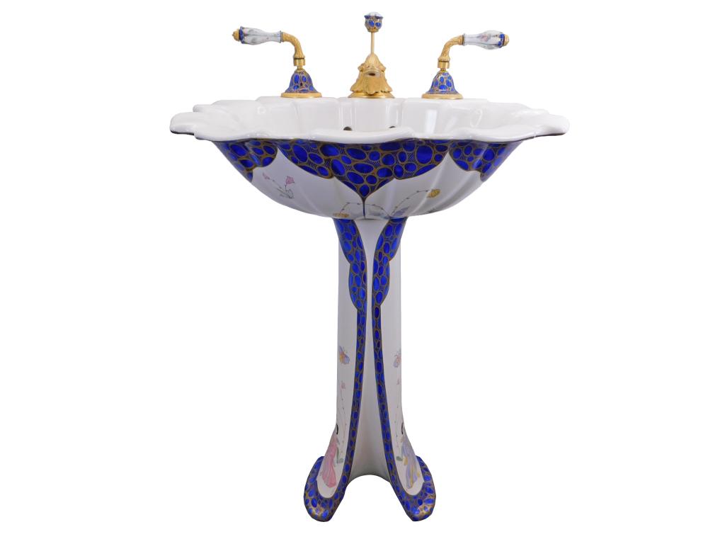Sherle Wagner Chinoiserie Porcelain Sink Set (1 of 12)
