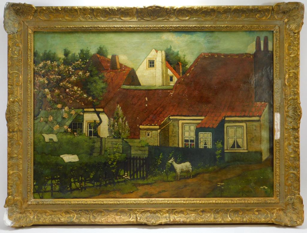 Willem Roelofs Impressionist Farmhouse Painting (1 of 10)