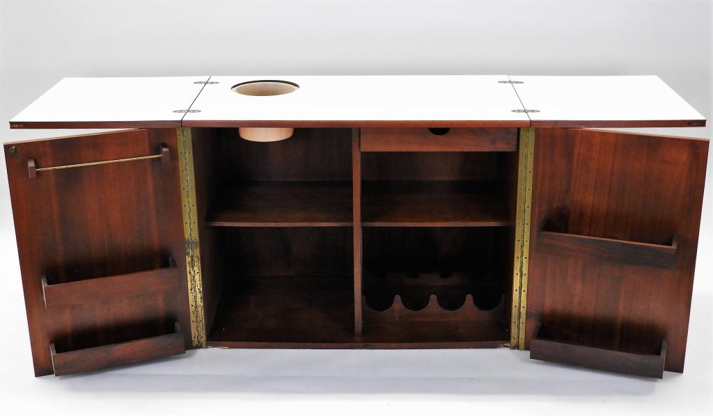 MCM Modern Walnut Flip Top Bar Server (1 of 12)