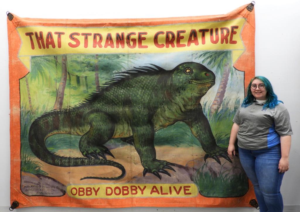 Fred Johnson Obby Dobby Side Show Circus Banner (1 of 12)