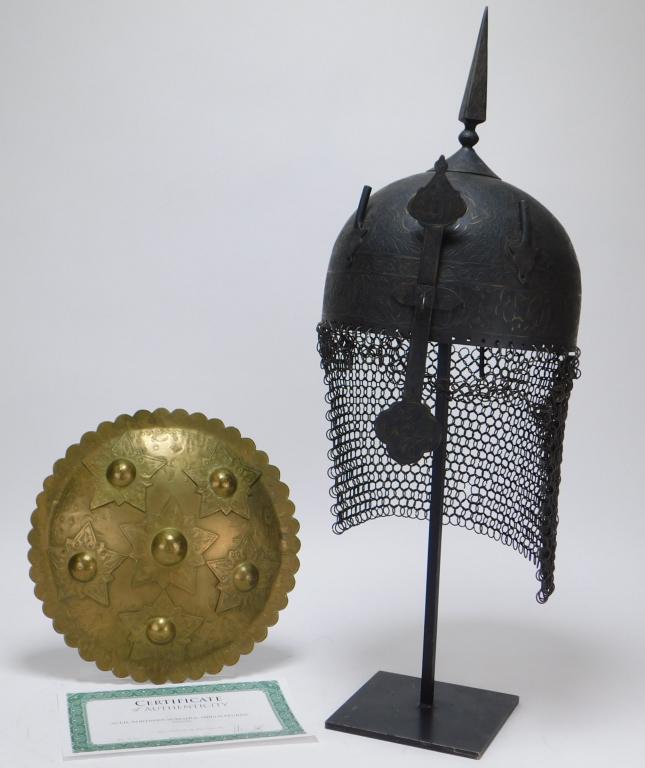 Indo Persian Kulah Khud Helmet & Shield (1 of 9)
