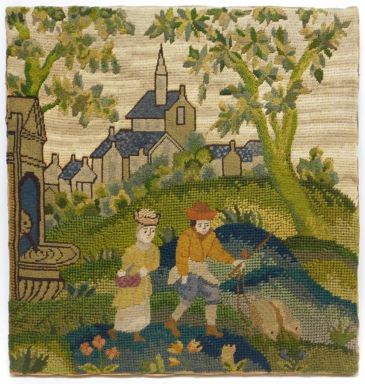 French Pictorial Aubusson Carpet Tapestry Fragment (1 of 6)