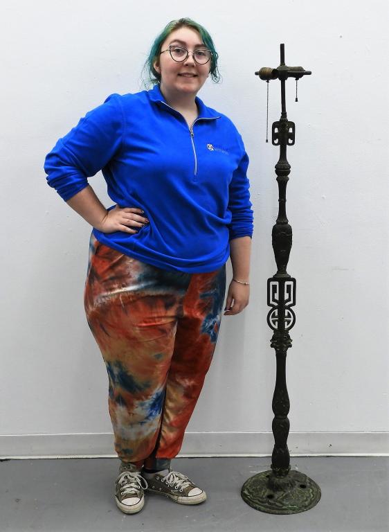 Art Nouveau Bronze Floor Lamp (1 of 9)