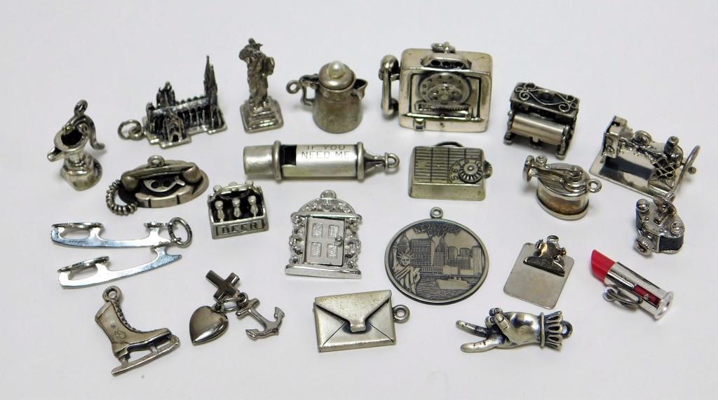 22PC Beau Sterling Silver Articulated Charms (1 of 8)