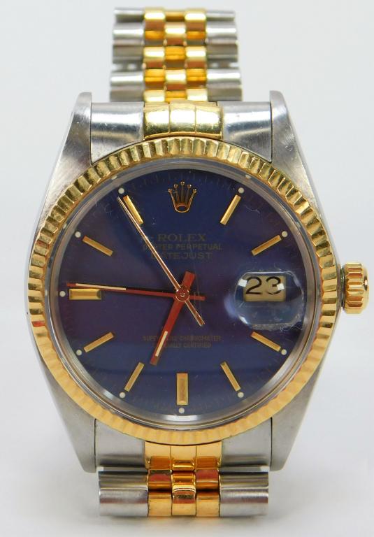 Mens Rolex Oyster Perpetual S. S. & 18K Gold Watch (1 of 7)