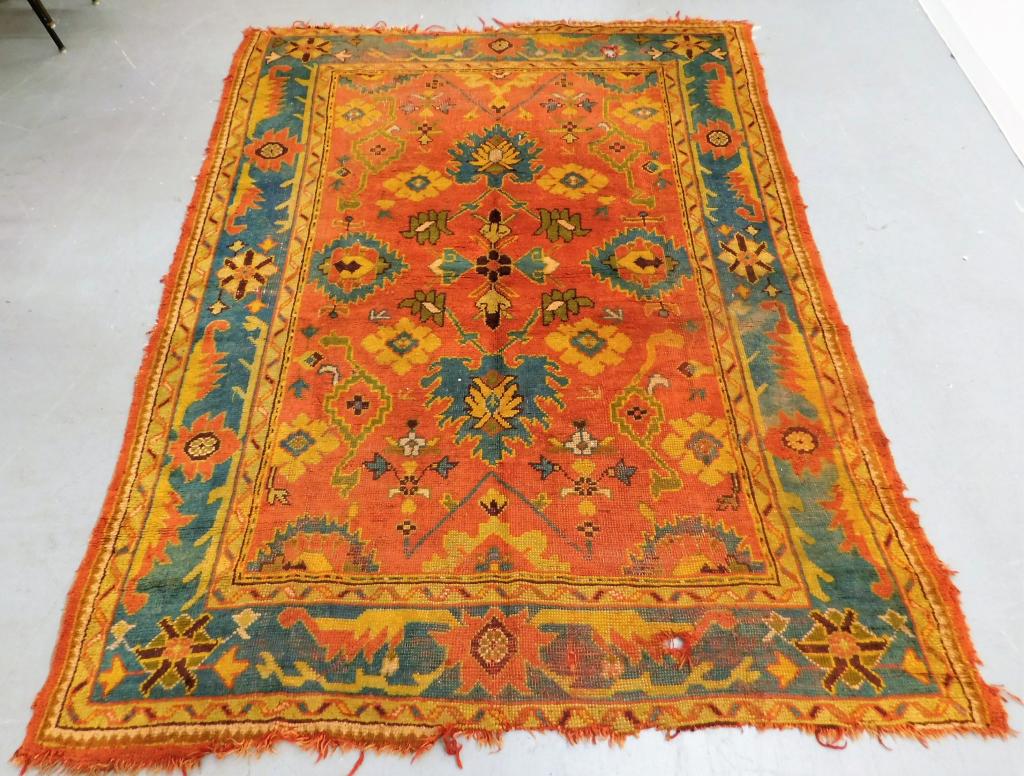Antique Turkish Oushak Rug (1 of 9)