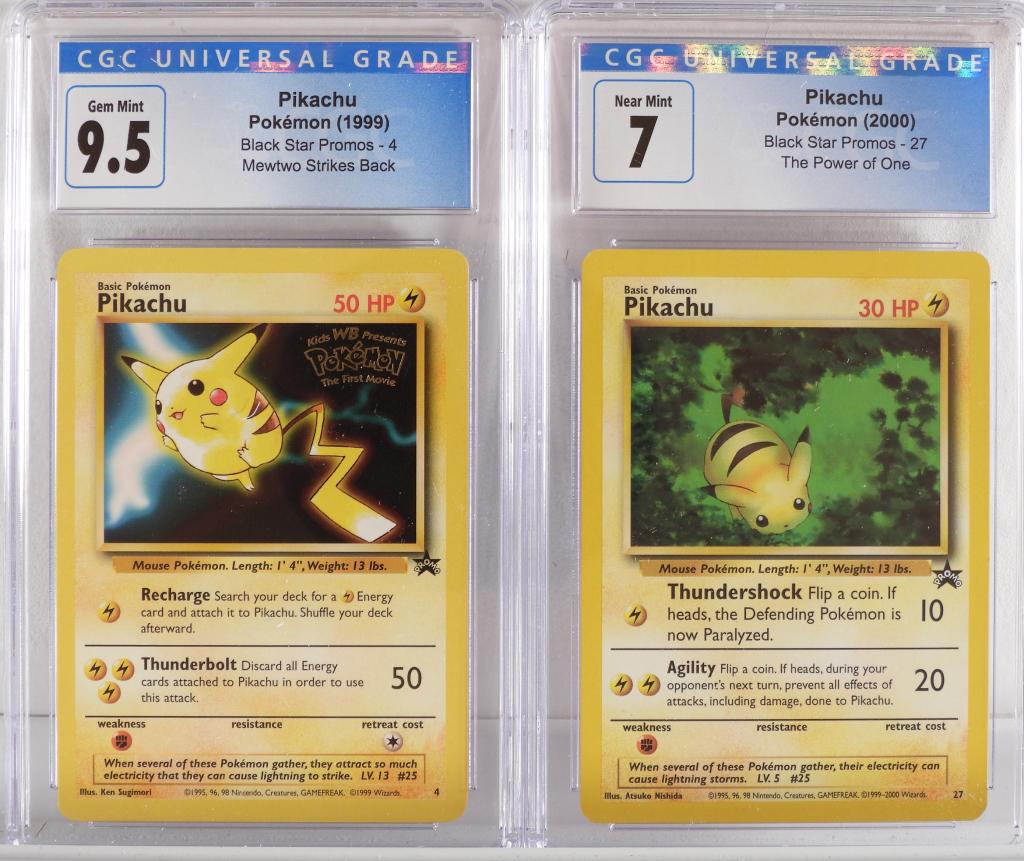 2PC Pokemon Black Star Promos Pikachu CGC 9.5 7 (1 of 2)