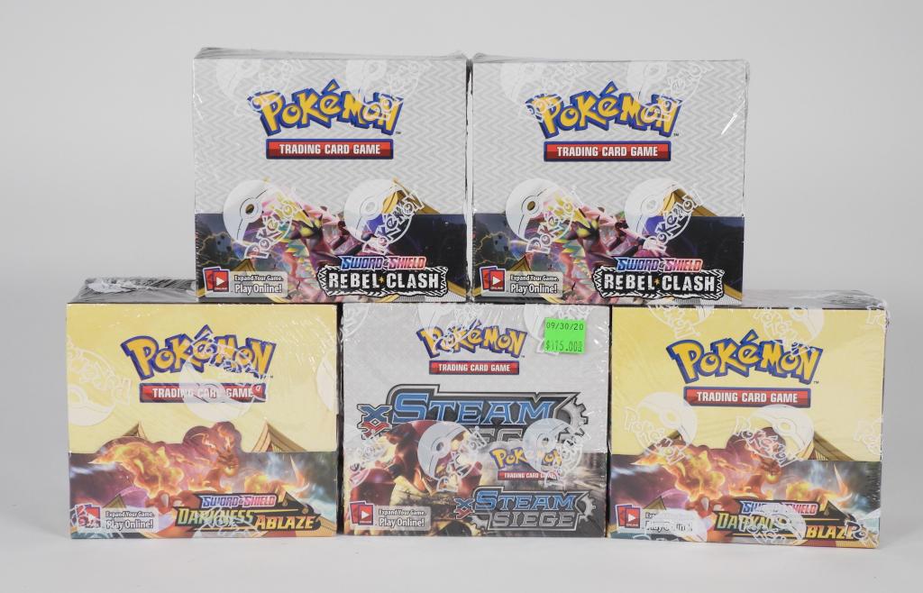 5 Pokemon XY Sword Shield Sealed Booster Box Group (1 of 6)
