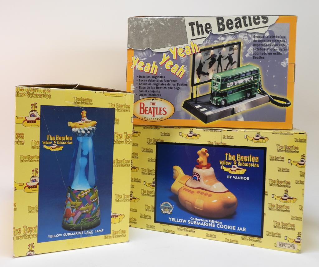 3PC Beatles Cookie Jar Lava Lamp Phone Collection (1 of 4)