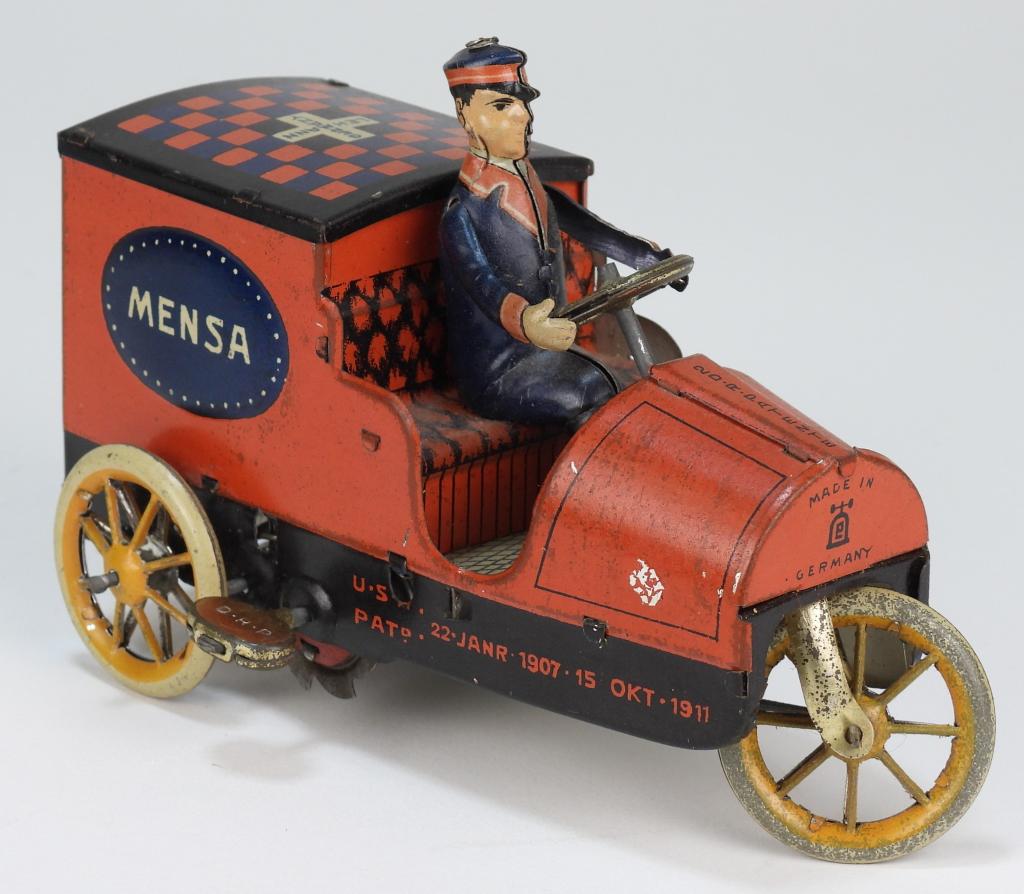 German Lehmann Mensa Delivery Cart Tin Windup Toy (1 of 5)
