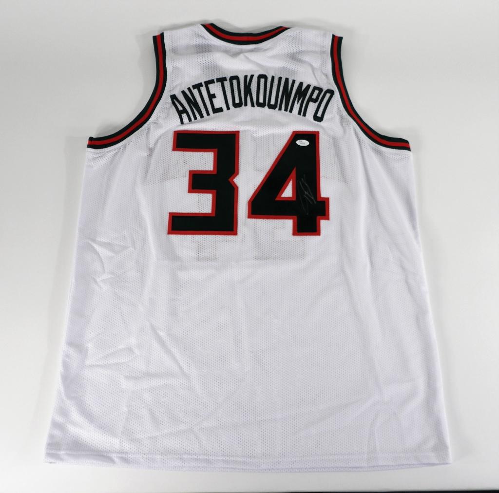 Giannis Antetokounmpo Autographed Jersey JSA Cert. (1 of 5)