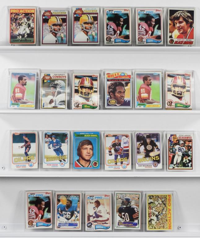 23 Vintage Topps Football Hockey Estate Card Group (1 of 12)