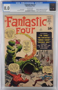 Marvel Comics Fantastic Four #1 CGC 8.0: United States,1961 The argument can be made that without this comic, the entire Marvel Universe as we know it may not have existed. Marvel Comics Fantastic Four issue 1 from November, 1961. The book