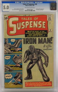 Marvel Comics Tales of Suspense #39 CGC 5.0: United States,1963 We are now going on 14 years of the Marvel Cinematic Universe, and it all began with Robert Downey Jr.â€™s portrayal of Iron Man in 2008. Marvel Comics Tales of Suspense