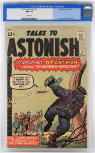 Marvel Comics Tale to Astonish #37 CGC 9.2: United States,1962 Marvel Comics Tales to Astonish issue 37 from November, 1962. The book featured cover artwork by Jack Kirby and Dick Ayers and a Protector appearance. Per the CGC census 5 in 9.2,