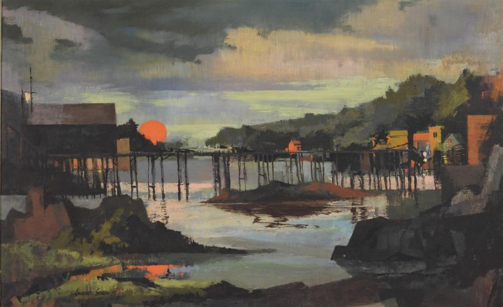 Laurence Philip Sisson Illuminated Sunset Painting (1 of 7)