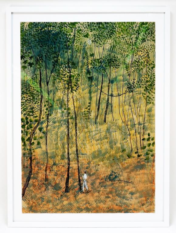 Geoffrey Holder Forest Landscape WC Painting (1 of 5)
