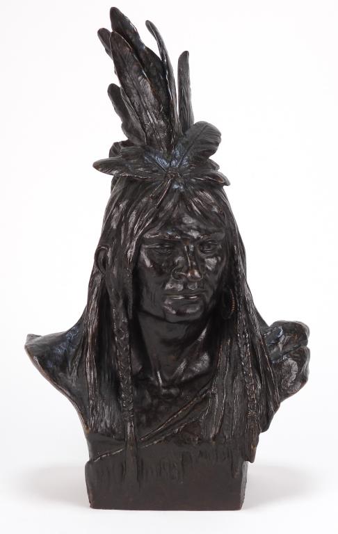 Theodore Baur Chief Crazy Horse Bronze Sculpture (1 of 9)