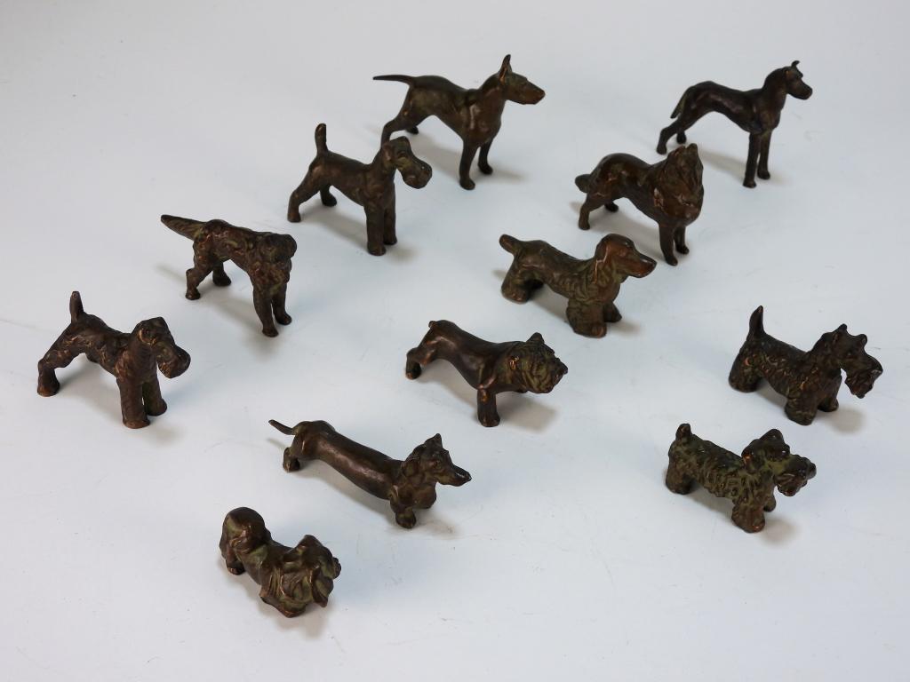 12PC McClelland Barclay Bronze Dog Sculptures (1 of 5)