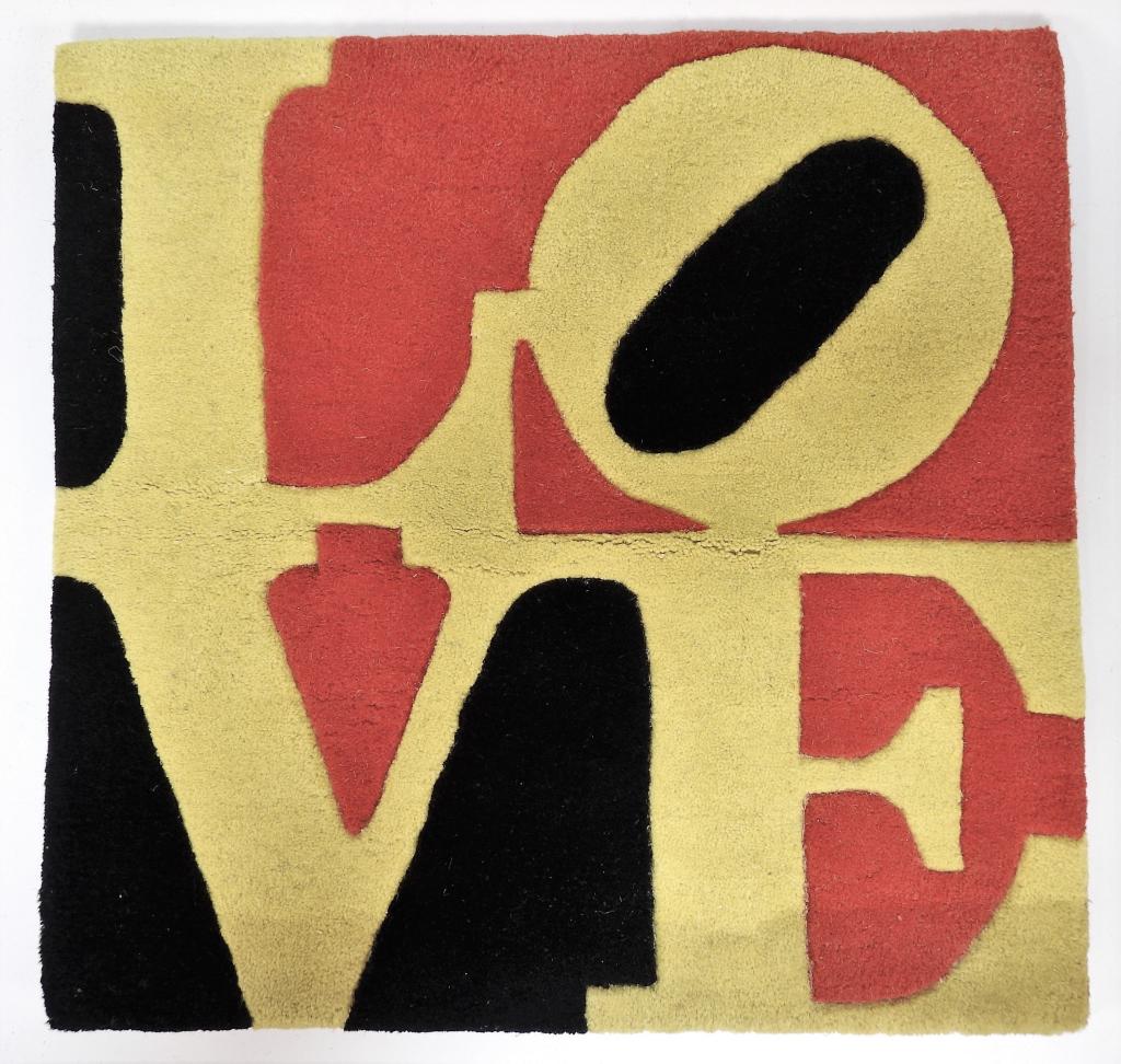 Robert Indiana Liebe Love Tapestry Carpet Rug (1 of 5)