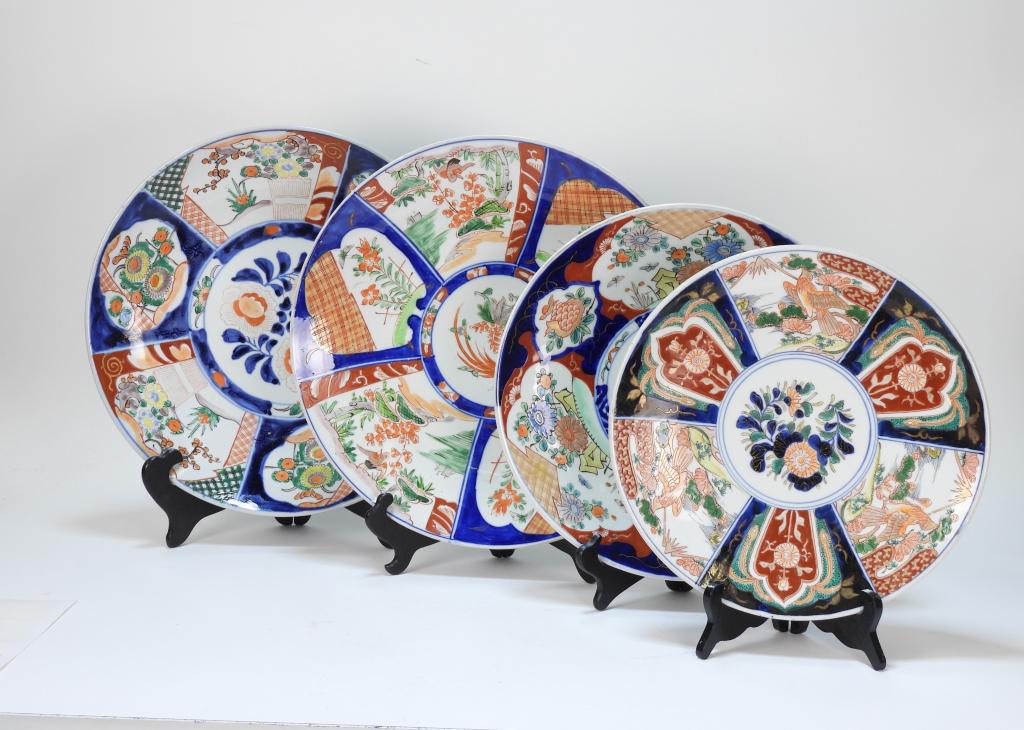 4PC Japanese Imari Porcelain Chargers (1 of 6)