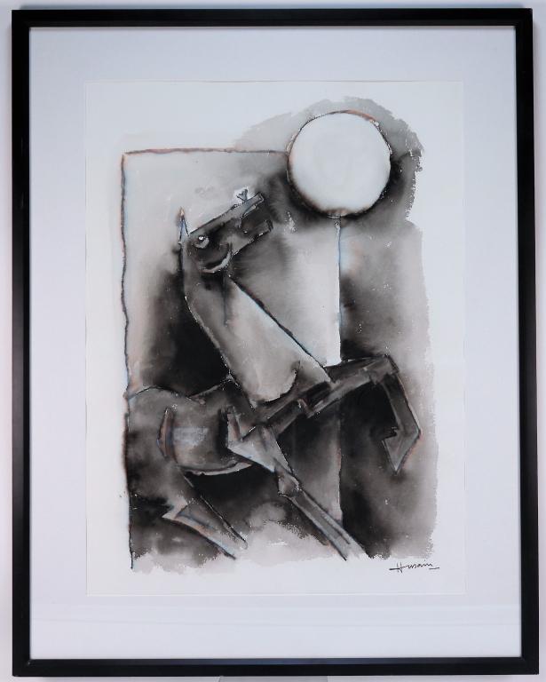 Maqbool Fida Husain Horse WC Painting (1 of 6)