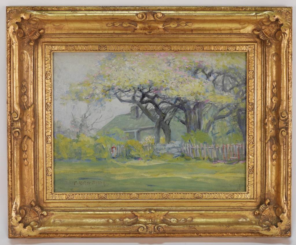 Frederick De Voll Apple Blossom Landscape Painting (1 of 7)