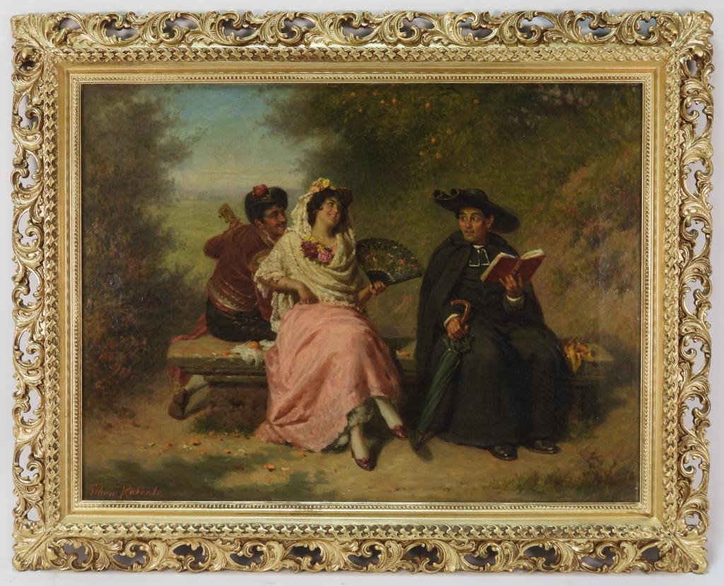 Edwin Roberts Outdoor Romance Genre Painting (1 of 5)