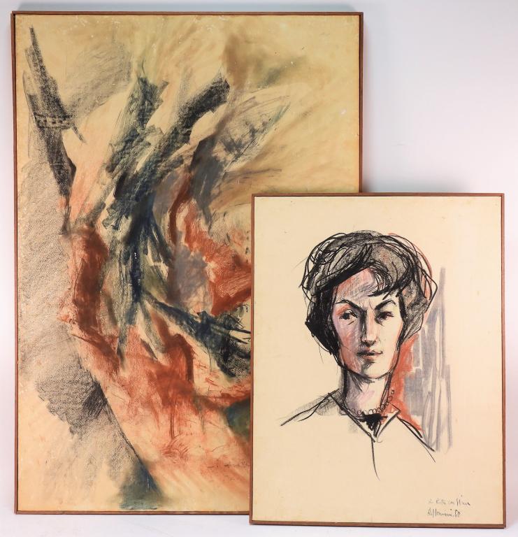 2PC Alvaro Monnini Abstract Pastel Drawings (1 of 12)