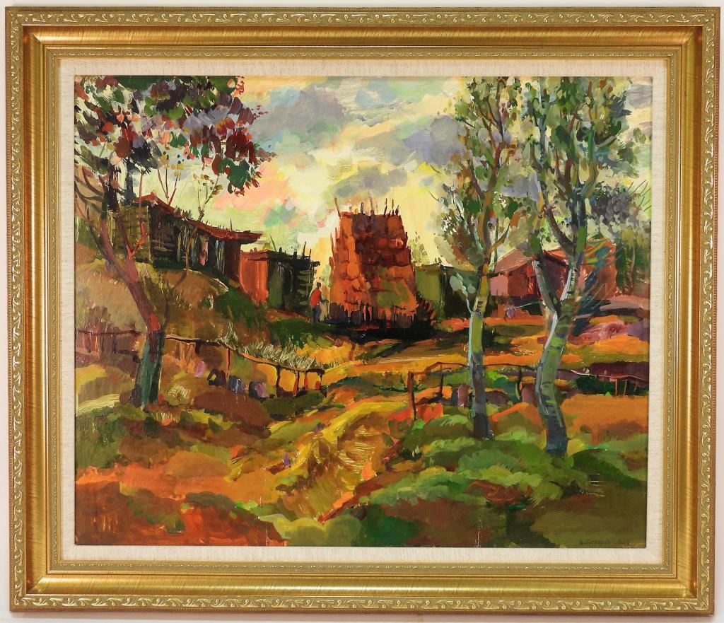 Avetis Mkrtchyan Village Landscape Painting (1 of 6)