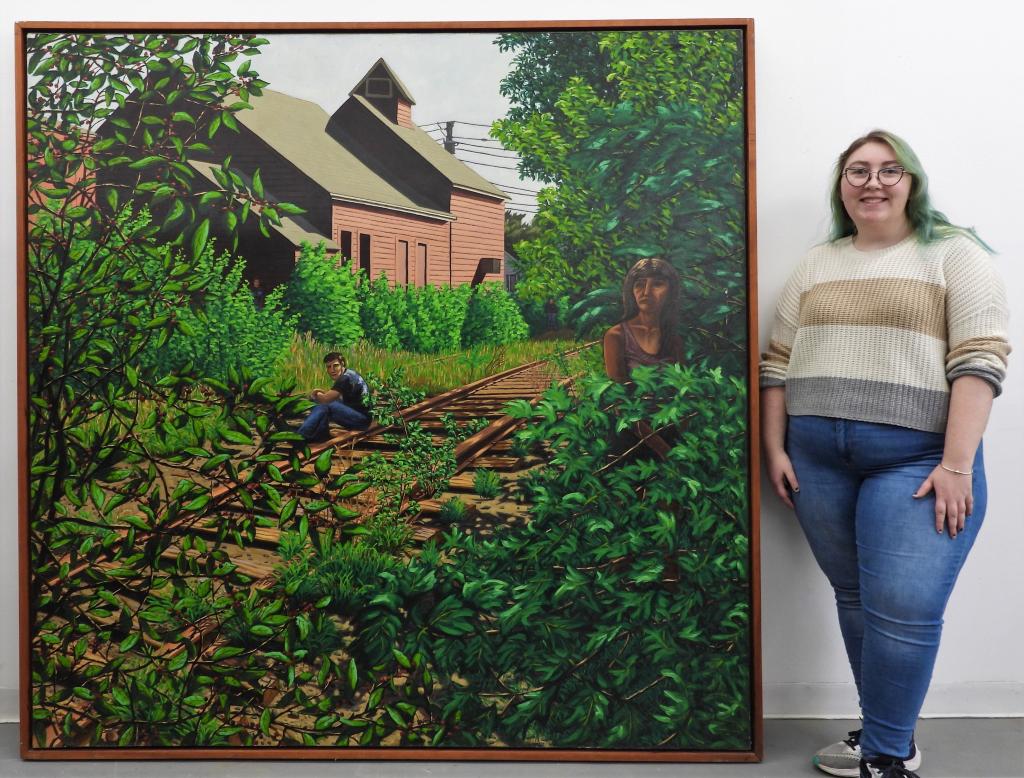 John F. Chambers Railroad Tracks Painting (1 of 10)